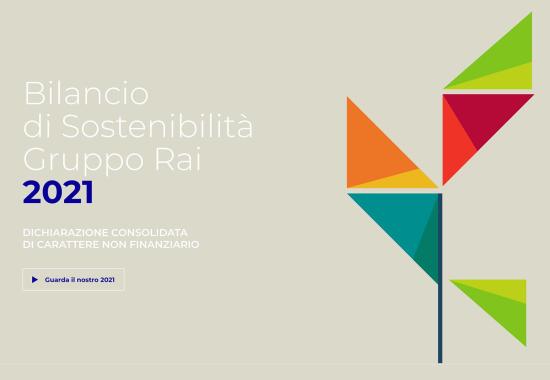 Cover del Bilancio di Sostenibilità 2021 di RAI